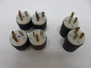 Lot of (6) Hubbell HBL5366c/5266C Wire Straight Blade Plug 125Vac 20A 125Vac 15V - Picture 1 of 11