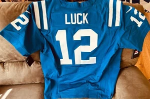 Andrew Luck Indianapolis Colts 2018 authentic Nike Elite game model blue jersey - Picture 1 of 3