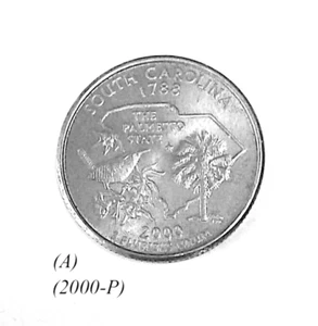 2000-P- SOUTH CAROLINA STATE QUARTER FROM A US MINT ROLL C- NGC PRICE CHARTS (A) - Picture 1 of 5