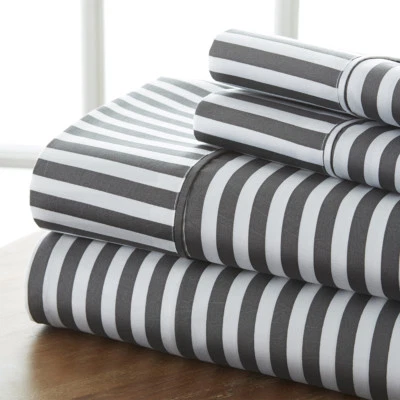 4PC Timeless Fashion Patterns Bed Sheet Set Easy Care Deep Pocket by Kaycie Gray - Image 1 of 4