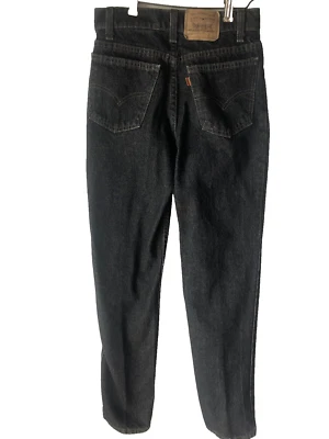 Jeans negros vintage Levi’s 505 calce clásico estudiante lengüeta naranja 26X32 hechos en EE. UU. Foto 1 de 4