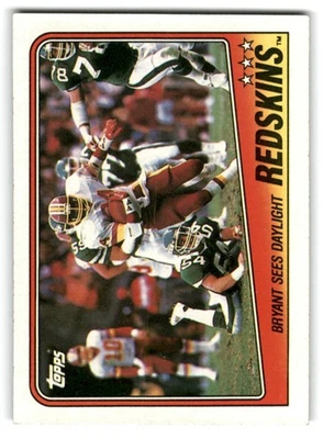1988 Topps #7 Redskins Team Leaders - Kelvin Bryant | Washington Redskins - Image 1 of 2