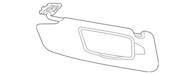 Parasol derecho genuino OEM Porsche 911 beige 99173103227OE6 2012-2019 con espejo retrovisor Foto 1 de 2