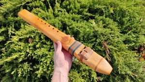 Flauta estilo nativo americano doble bajo - llave de D# - silbato - Imagen 1 de 8
