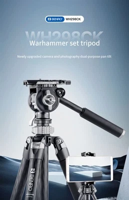 BENRO Warhammer Carbon Fiber Tripod WH298CK with Video Head - Image 1 of 4