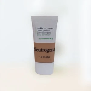 Neutrogena CLEAR COVERAGE MATTE CC CREAM MAKEUP Niacinamide b3 1.0 oz FAWN 5.0 - Picture 1 of 24