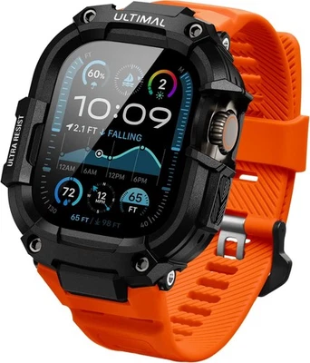 ⌚Correa resistente para reloj Apple resistente parachoques estuche cubierta correa 49 mm/46 mm/45 mm/44 mm⌚ Foto 1 de 4