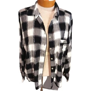Top donna manica lunga Victoria's Secret taglia large check bufalo pizzo metallizzato - Foto 1 di 8