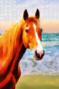 Horse Abstraction III por Vanessa Knight impresión giclee contemporánea envío gratis - Imagen 1 de 3