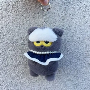 Kpop G-DRAGON ZOA  Plush Doll Keyring Grey Cat Stuffed Toys - Picture 1 of 6