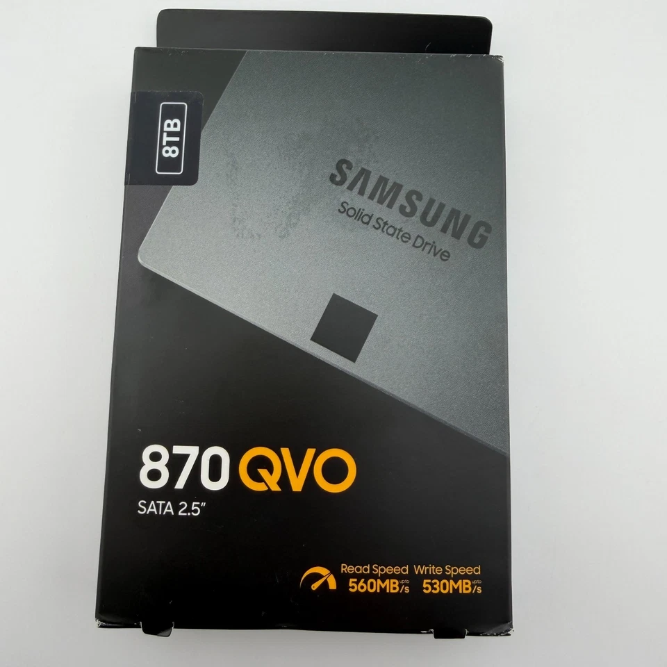 READ Sealed Samsung 870 QVO 8TB 2.5" SATA III Internal SSD (MZ-77Q8T0B/AM) - Image 1 of 3