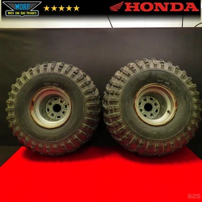 1987 HONDA FOURTRAX 250 TRX250 REAR / BACK WHEELS RIMS TIRES 86-87 OEM - Image 1 of 4