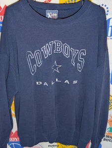 Vintage Dallas Cowboys Lee Sport NFL Crew Neck Sweatshirt Blue Adult Size XL  - Bild 1 von 7