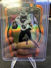 2022 Panini Select DEVONTA SMITH Orange PRIZM Die Cut CLUB LEVEL #96/199 EAGLES