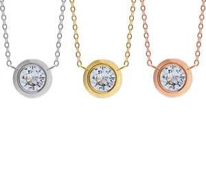 Stainless Steel Twist Locket Necklace 46cm+4cm with Changeable Stone 6mm, 8mm - Picture 1 of 7
