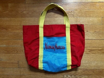 Bolso de mano vintage de lona Neiman Marcus  Foto 1 de 4