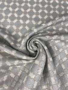 Tela de tapicería geométrica gris azul plateado colefax & Fowler Castele de 1,75 yardas - Imagen 1 de 13