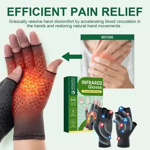 Kompressionshandschuhe Karpaltunnel Arthritis Gelenkschmerzen Linderung Handunterstützung USA Neu - Bild 1 von 11
