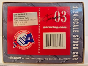 Diecast Action 1:24 Dale Earnhardt Jr. #8 Budweiser 2003 Monte Carlo - Picture 1 of 5