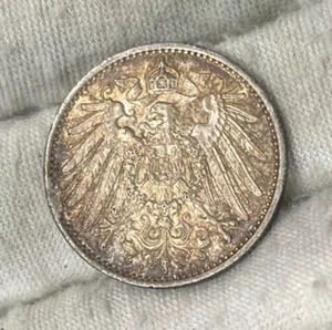 1915 A German One Mark Silver Coin Great Condition - Picture 1 of 6