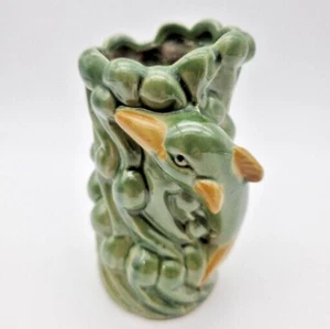 1960er Jahre Majolica Delfin Bud Vase 5" - Bild 1 von 7