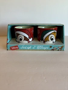 Nuovo Disney's Chip & Dale set di 2 tazze/tazze da caffè natalizie - Foto 1 di 4