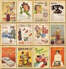 Lot of 32 Duplicate Postcards Advertising Album Poster Slogan History Post Cards