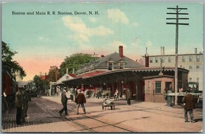 DOVER NH RAILROAD STATION RAILWAY DEPOT ANTIQUE POSTCARD - Picture 1 of 2