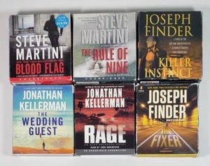 Audiobook CD Lot (6) Joseph Finder Kellerman Martini Novels Suspense Thriller - Picture 1 of 15