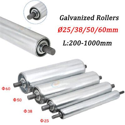 Dia Ø25/38/50/60mm Industrial Conveyor Rollers 200mm To 1000mm Long Galvanized • 86.04£