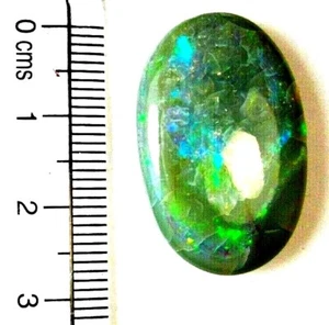 Big 29.03 Carats 28x18 mm Oval Shape Opal Lightning Ridge, Loose Stone - Bild 1 von 4