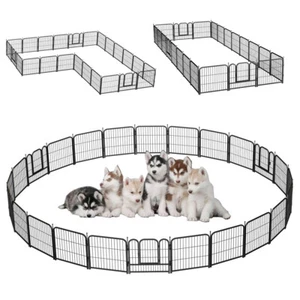 Parque infantil para perros, cerca para perros al aire libre de 24 pulgadas de altura, parque infantil portátil para mascotas para autocaravana camping - Imagen 1 de 30