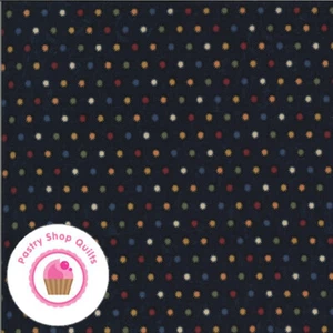 Moda BITTERSWEET LANE 9646 14 Navy Blue Polka Dot KANSAS TROUBLES Quilt Fabric - Picture 1 of 8