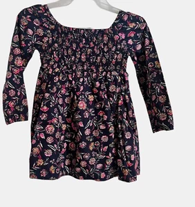GAP Girls X-Small 4 5 Dress Long Sleeve Kids Print Smock Easter Spring Floral NW - Picture 1 of 11
