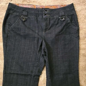 Roz & Ali Womens High Rise Dark Wash Bootcut Denim Blue Jeans Size 18 - Picture 1 of 11