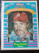 ⚾ 1991 Kellogg's Corn Flakes Baseball Greats #8 Steve CARLTON ⚾