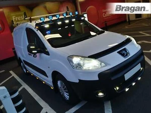 Seitenleisten + gelbe LEDs für Peugeot Partner 2008 - 2016 Edelstahl Van Zubehör - Bild 1 von 12