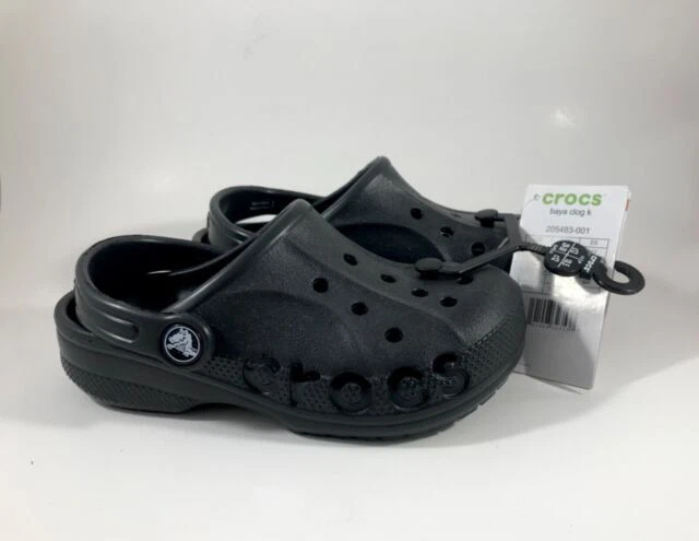 Crocs Baya Size 12 Unisex Kids Clog Sandal - Black