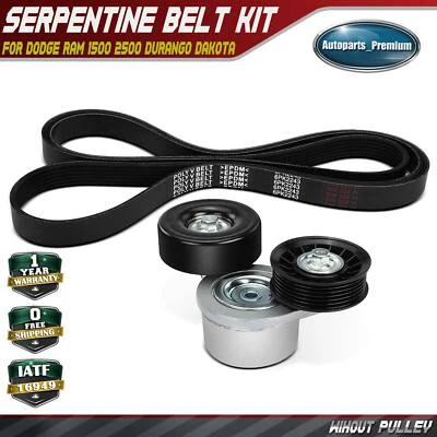 2x Serpentine Belt Drive Component Kit for Dodge Ram 1500 2500 Durango Dakota - Image 1 of 4