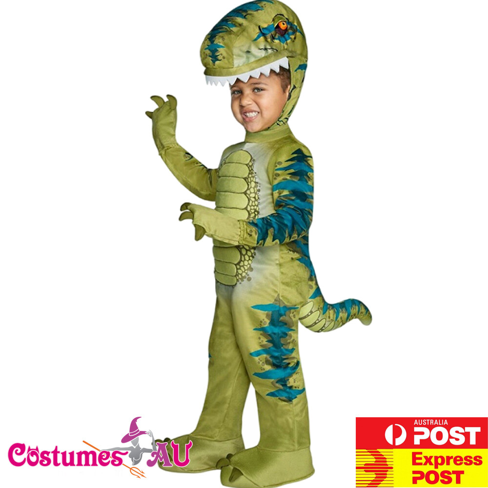 Pink T-Rex Dinosaur Costume For Girls - Kids Halloween Cosplay Outfit For Ages 3-14 - View #3