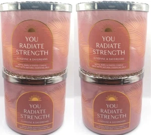 BATH AND BODY WORKS SUNSHINE & DAYDREAMS 3-WICK CANDLE 14.5 OZ (SET OF 4) - Picture 1 of 1