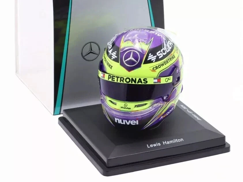 MODELLINO CASCO HELMET 1:5 SPARK AUTO F1 MERCEDES LEWIS HAMILTON BRITISH GP 2024 - Immagine 1 di 4