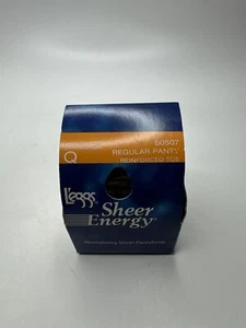 L'eggs Sheer Energy Size Q Off Black 60507 Regular Panty Reinforced Toe - Picture 1 of 3