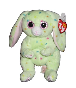 9" TY Beanie Bellies PERIDOT Green Easter Bunny Rabbit 2022 Plush Stuffed Animal - Picture 1 of 2