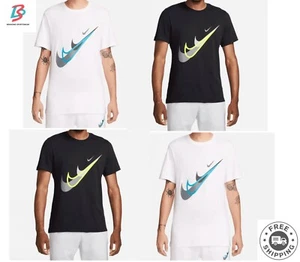 Nike T shirt Cotton Men's Moto Shirt Casual Crewneck Sportswear Embroidered Tee - Picture 1 of 13