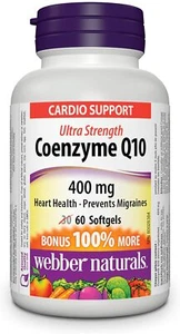 Webber Naturals Coenzyme Q10 400 mg, 60 softgels - Picture 1 of 2