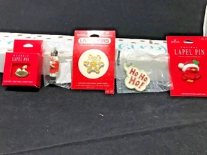 5 spille da bavero natalizie vintage Hallmark, nuove P-15 - Foto 1 di 6