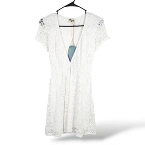 NWT Show me your MuMu Ibiza dress M white lace Cottagecore Boho Fairy - Picture 1 of 6