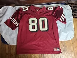 Nike Vintage Jerry Rice Nylon #80 Jersey Men's Size 2XL Red 90's 49ers Made USA - Picture 1 of 10