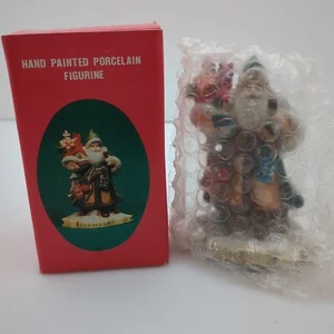 Figurina porcellana vintage 1991 Babbo Natale delle Nazioni Germania con scatola collezione - Foto 1 di 12
